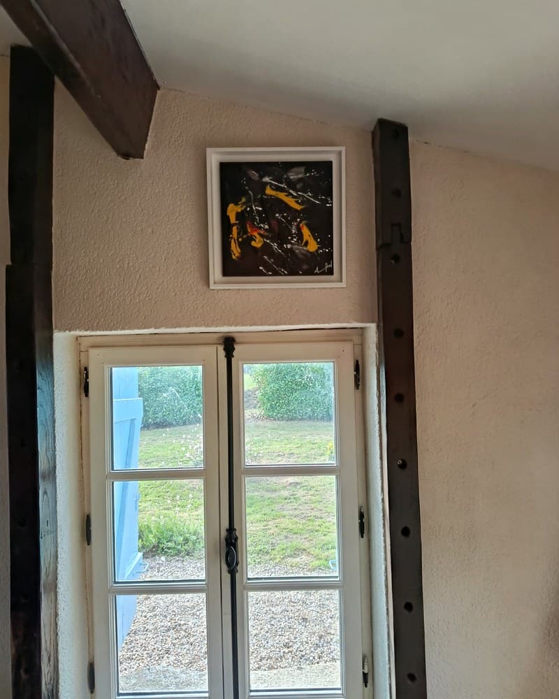 Une toile d'Alfred accrochée chez un particulier