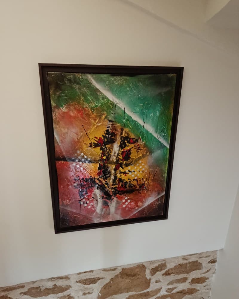 Une toile d'Alfred accrochée chez un particulier