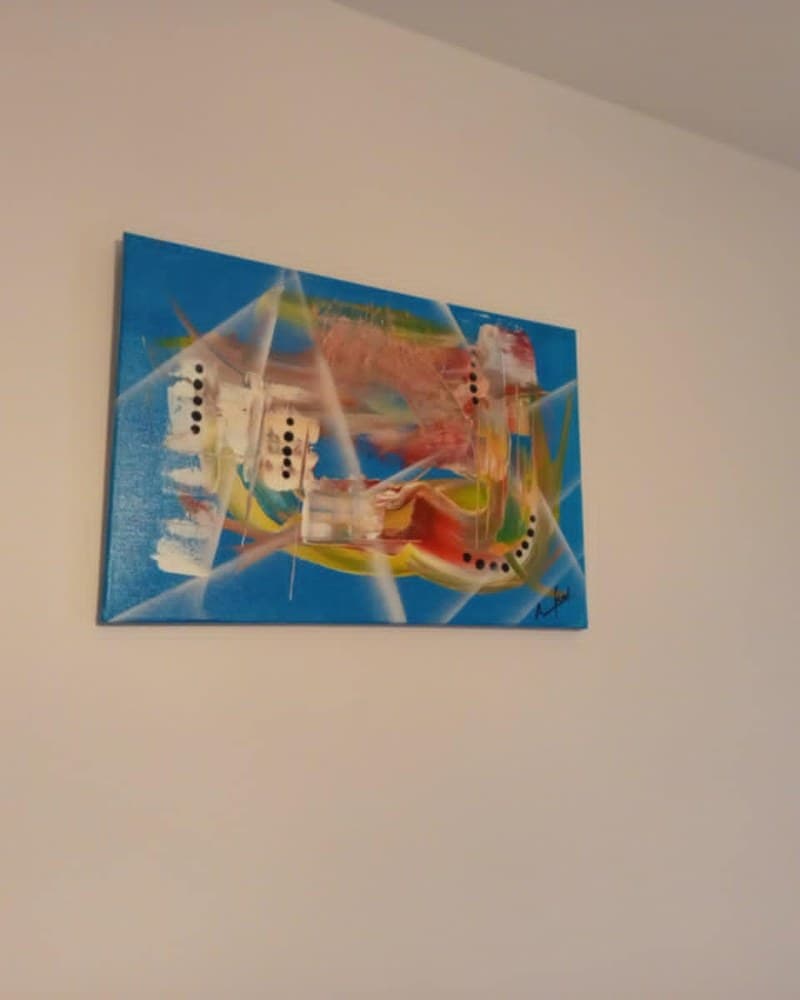 Une toile d'Alfred accrochée chez un particulier