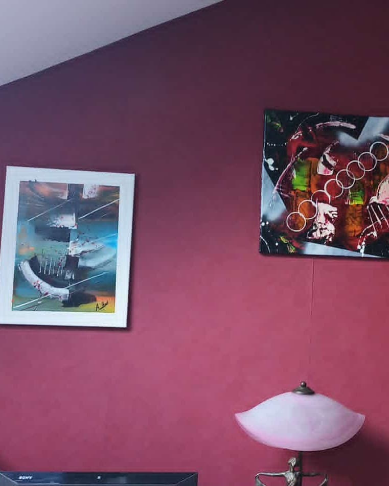 Une toile d'Alfred accrochée chez un particulier