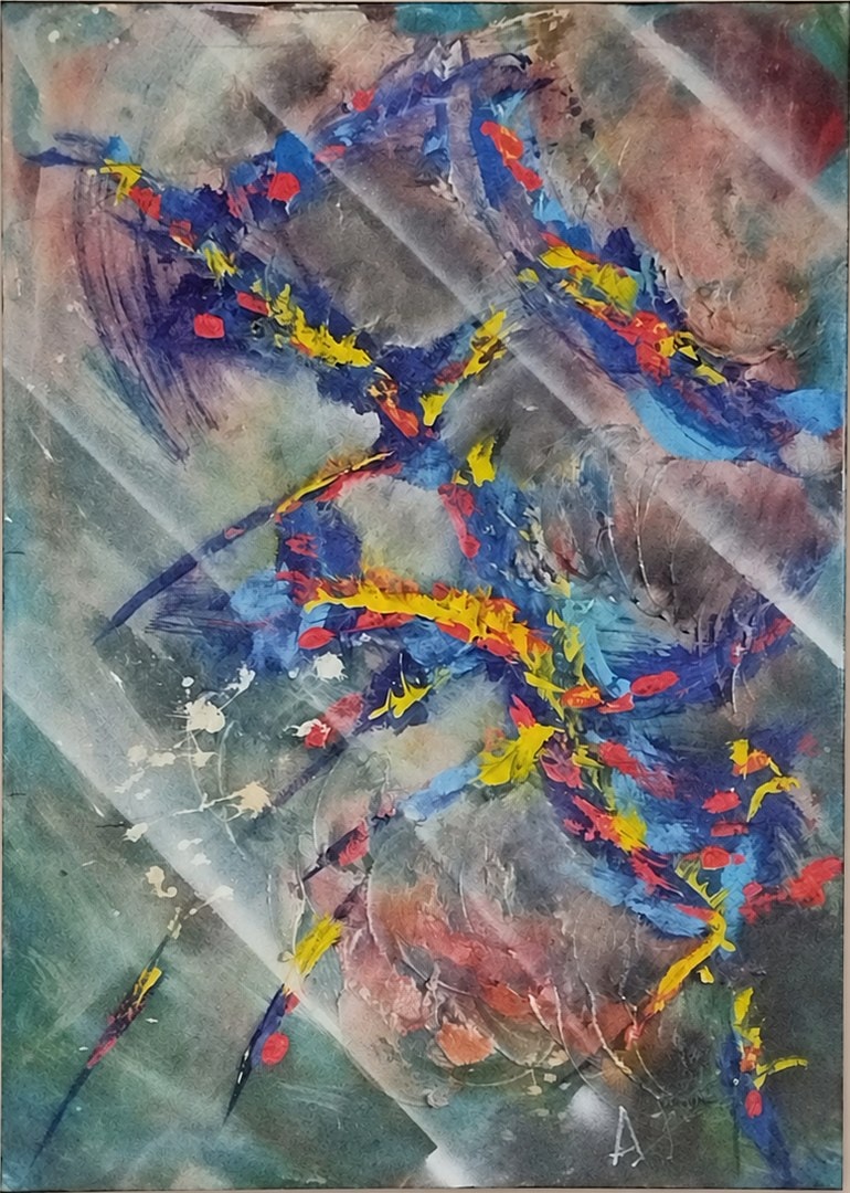 Insectes — toile abstraite d'Alfred