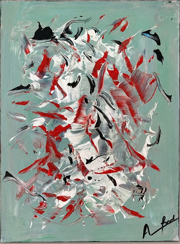 19 — toile abstraite d'Alfred
