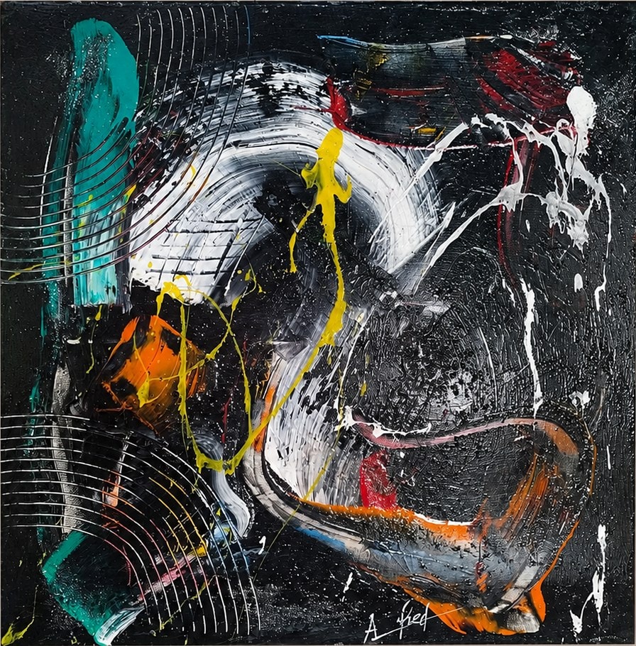 8 — toile abstraite d'Alfred
