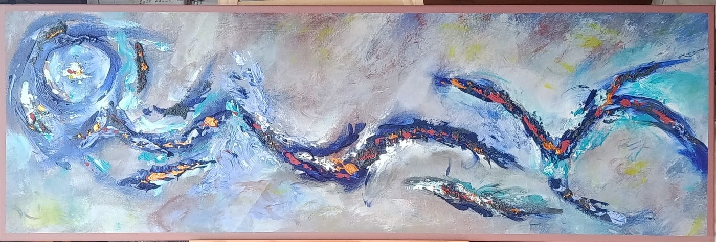 La mer — toile abstraite d'Alfred