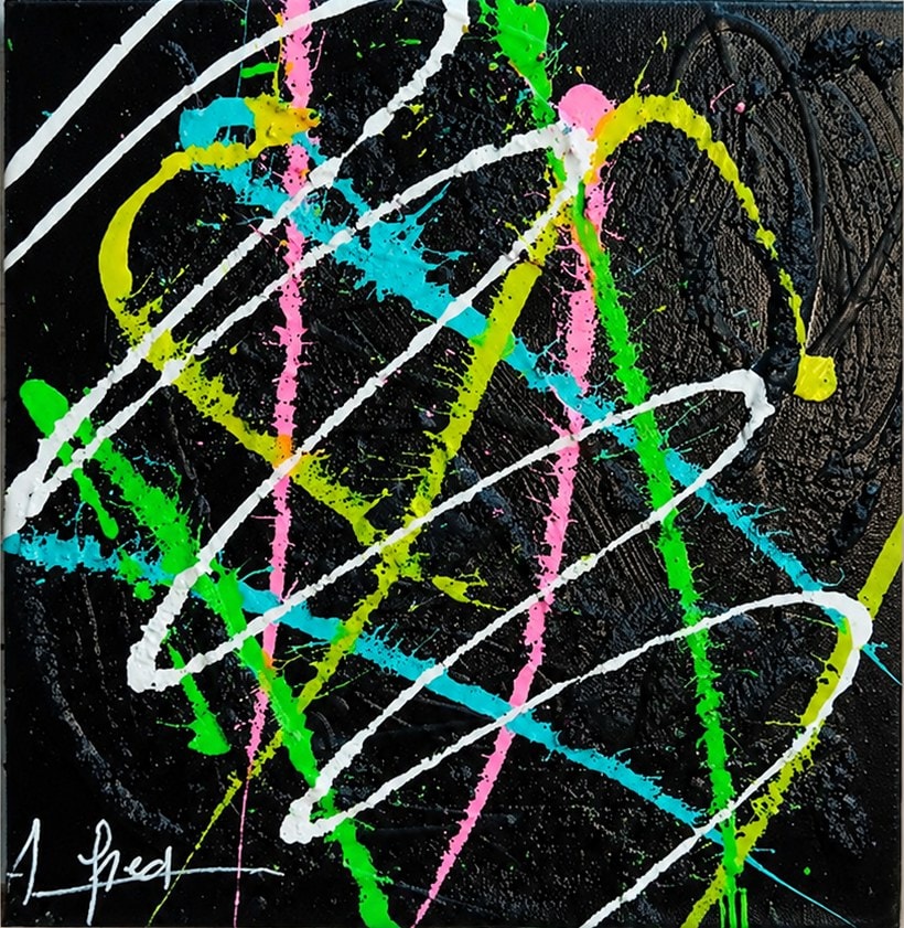 Ondes — toile abstraite d'Alfred