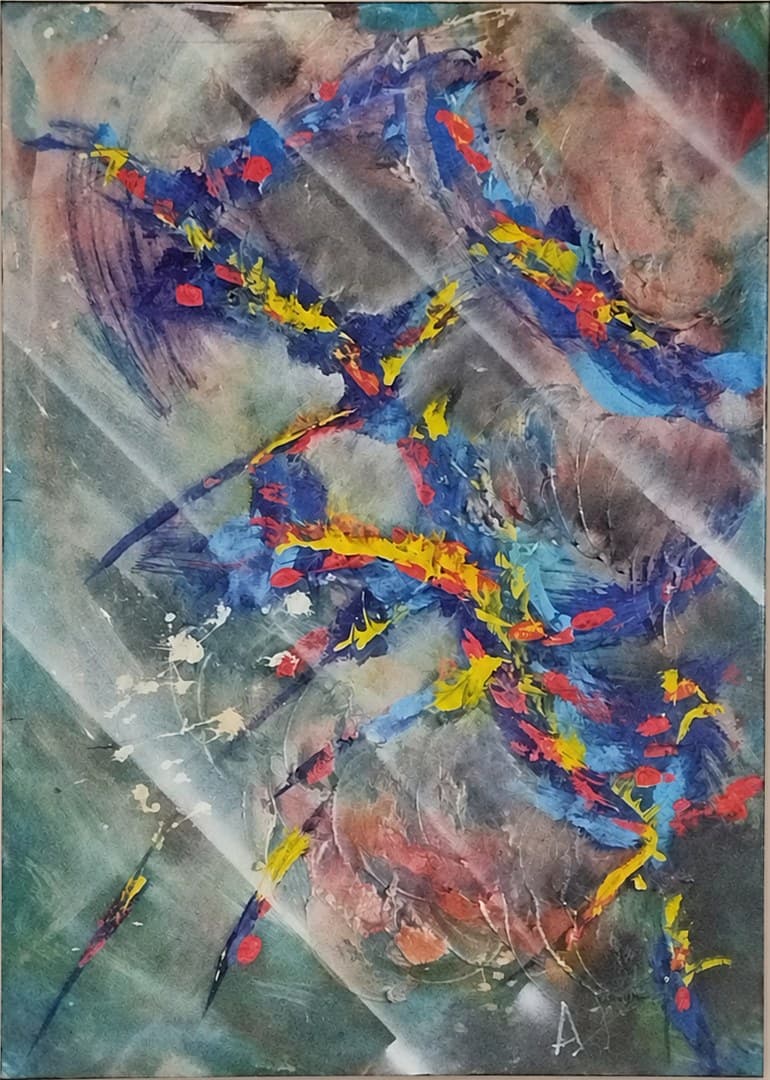 Insectes — toile abstraite d'Alfred