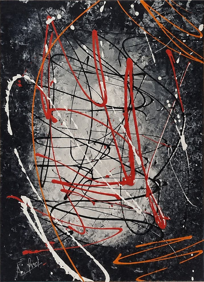 Visage — toile abstraite d'Alfred